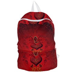 Wonderful Hearts, Kisses Foldable Lightweight Backpack by FantasyWorld7