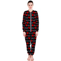 Xoxo Valentines Day Pattern Onepiece Jumpsuit (ladies)  by Valentinaart