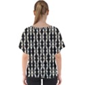 Wavy Stripes Pattern V-Neck Dolman Drape Top View2