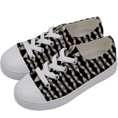 Wavy Stripes Pattern Kids  Low Top Canvas Sneakers by dflcprints