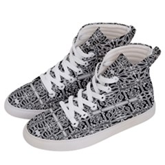 Dark Oriental Ornate Pattern Men s Hi-top Skate Sneakers by dflcprints
