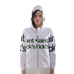  St  Patricks Day  Hooded Wind Breaker (women) by Valentinaart