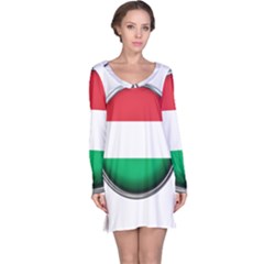 Hungary Flag Country Countries Long Sleeve Nightdress by Nexatart