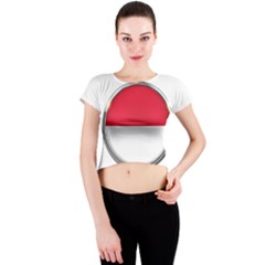 Monaco Or Indonesia Country Nation Nationality Crew Neck Crop Top by Nexatart