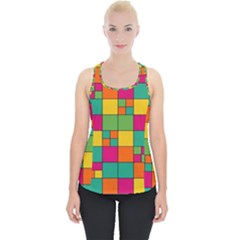 Squares Abstract Background Abstract Piece Up Tank Top by Nexatart