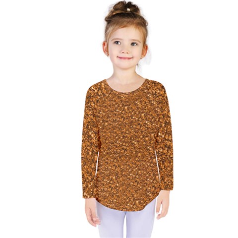 Sparkling Glitter Terra Kids  Long Sleeve Tee by ImpressiveMoments