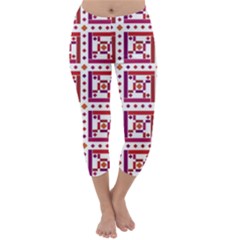 Background Abstract Square Capri Winter Leggings  by Nexatart
