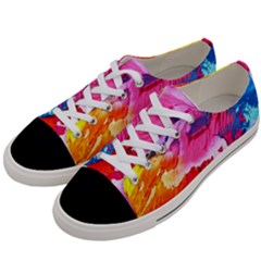 Abstract Art Background Paint Women s Low Top Canvas Sneakers by Nexatart