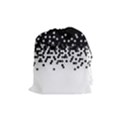 Flat Tech Camouflage Black And White Drawstring Pouches (Medium)  View1