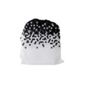 Flat Tech Camouflage Black And White Drawstring Pouches (Medium)  View2