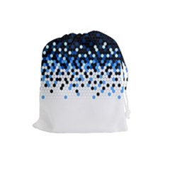 Flat Tech Camouflage Reverse Blue Drawstring Pouches (large)  by jumpercat