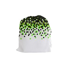 Flat Tech Camouflage Reverse Green Drawstring Pouches (medium)  by jumpercat