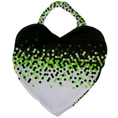 Flat Tech Camouflage Reverse Green Giant Heart Shaped Tote by jumpercat
