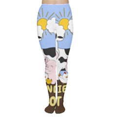 Friends Not Food - Cute Cow, Pig And Chicken Women s Tights by Valentinaart