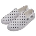 White Polka Dots Men s Canvas Slip Ons View2
