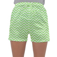 Green Chevron Sleepwear Shorts by snowwhitegirl