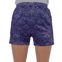 Damask Purple Sleepwear Shorts by snowwhitegirl