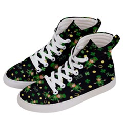 St Patricks Day Pattern Women s Hi-top Skate Sneakers by Valentinaart