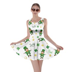 St Patricks Day Pattern Skater Dress by Valentinaart