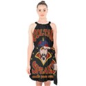 Zoltar Speaks Halter Collar Waist Tie Chiffon Dress View1