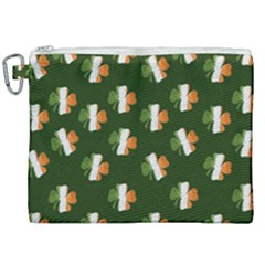 Irish Clover Canvas Cosmetic Bag (xxl) by Valentinaart