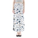 Spring flowers and birds pattern Full Length Maxi Skirt View1