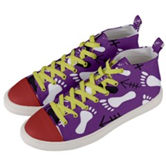 Purple Men s Mid-top Canvas Sneakers by HASHHAB