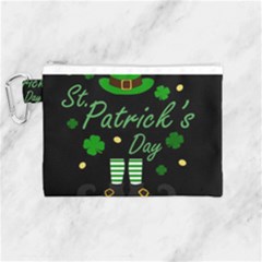 St Patricks Leprechaun Canvas Cosmetic Bag (medium) by Valentinaart