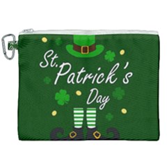 St Patricks Leprechaun Canvas Cosmetic Bag (xxl) by Valentinaart