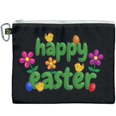 Happy Easter Canvas Cosmetic Bag (xxxl) by Valentinaart