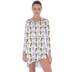Easter Kawaii Pattern Asymmetric Cut-out Shift Dress by Valentinaart
