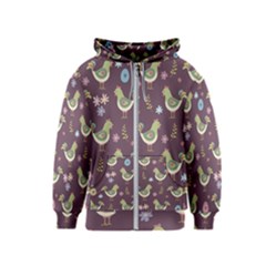 Easter Pattern Kids  Zipper Hoodie by Valentinaart