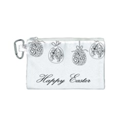 Easter Eggs Canvas Cosmetic Bag (small) by Valentinaart