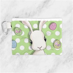 Easter Bunny  Canvas Cosmetic Bag (medium) by Valentinaart