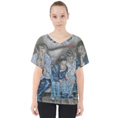 The Nobodies V-neck Dolman Drape Top by redmaidenart