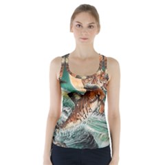 Tiger Shark Racer Back Sports Top by redmaidenart