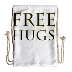 Freehugs Drawstring Bag (large) by cypryanus