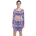 Alien Sweet As Candy Long Sleeve Crop Top & Bodycon Skirt Set View1