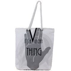 It s A Vulcan Thing Full Print Rope Handle Tote (large) by Howtobead