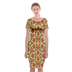 Pattern-25 Classic Short Sleeve Midi Dress by ArtworkByPatrick