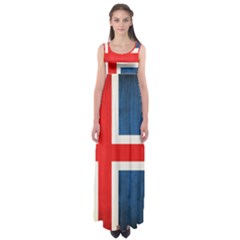 Iceland Flag Empire Waist Maxi Dress by Valentinaart