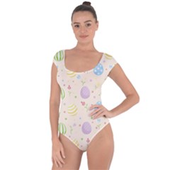 Easter Pattern Short Sleeve Leotard  by Valentinaart