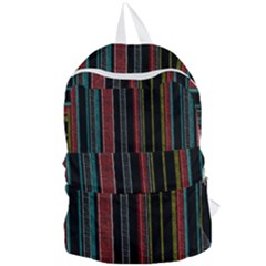 Multicolored Dark Stripes Pattern Foldable Lightweight Backpack by dflcprints