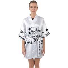 Football Fan  Quarter Sleeve Kimono Robe by Valentinaart
