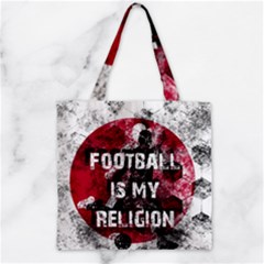 Football Is My Religion Zipper Grocery Tote Bag by Valentinaart