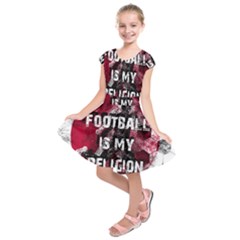 Football Is My Religion Kids  Short Sleeve Dress by Valentinaart