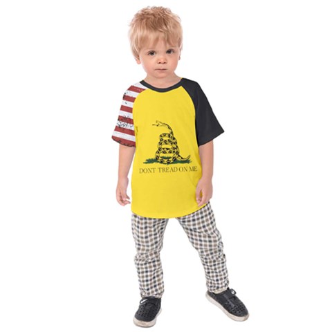 Gadsden Flag Don t Tread On Me Kids Raglan Tee by snek