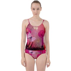 Wonderful Butterflies With Dragonfly Cut Out Top Tankini Set by FantasyWorld7
