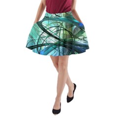 Abstract A-line Pocket Skirt by Sapixe