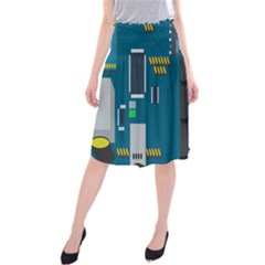 Amphisbaena Two Platform Dtn Node Vector File Midi Beach Skirt by Sapixe